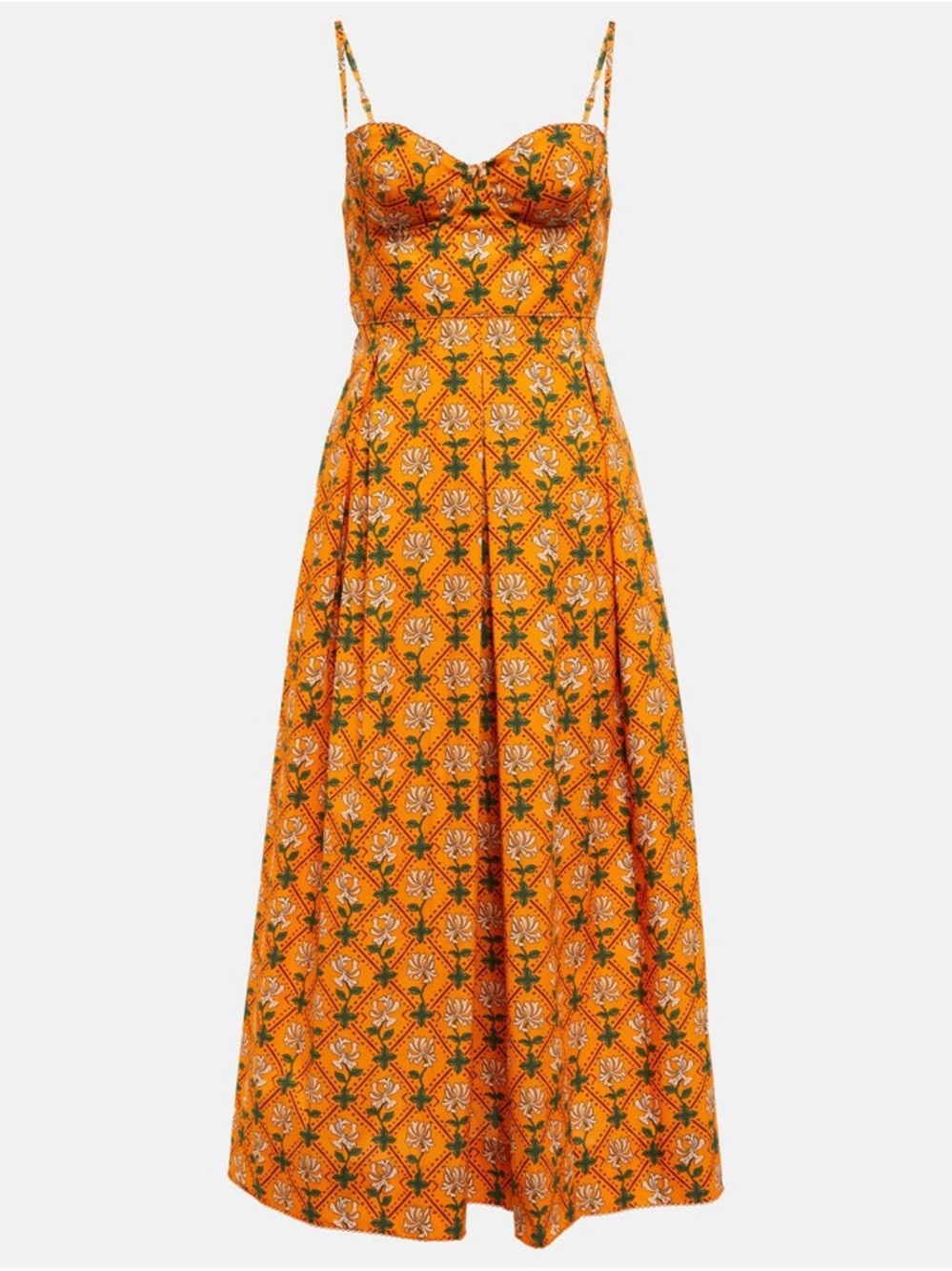 Agua by Agua Bendita Orange Floral Midi Dress - Picture 14 of 14
